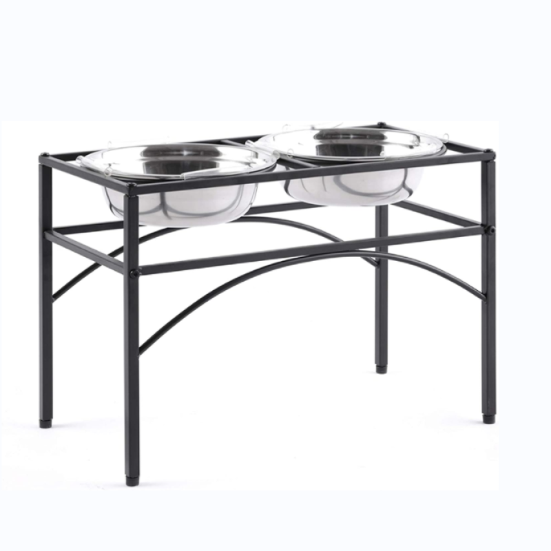 Water Diner Stand Set Bowls Raised Pet Feeder