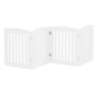 Wooden Freestanding Foldable Pet Gate for Dogs, 24 inch 4 Panels Step Over Fence, Dog Gate for The House, Doorway, Stairs