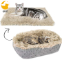Machine Washable Cat Cushion Function 2 in 1 Soft Plush Fluffy Blanket Sofa Pet Bed for Dogs Cats