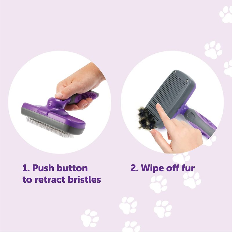 Self-Cleaning Slicker Brush for Dogs and Cats