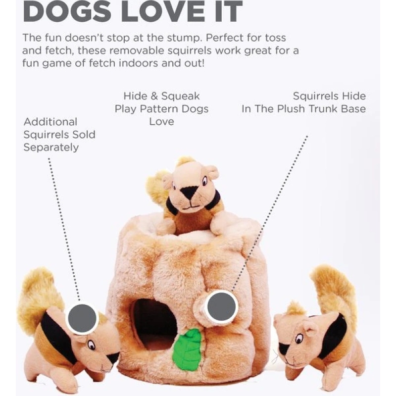 Pet IQ Intelligent Plush Toy Squirrel Puzzle Squeaky Plush Dog Toy Pet Squeaky Plush Toy