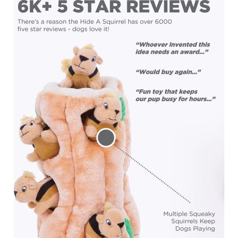 Pet IQ Intelligent Plush Toy Squirrel Puzzle Squeaky Plush Dog Toy Pet Squeaky Plush Toy