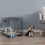 Bunny Feeder with Hook Non Spill Stainless Steel Bowl for Dogs Cats in Crate Cage