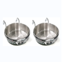 Bunny Feeder with Hook Non Spill Stainless Steel Bowl for Dogs Cats in Crate Cage