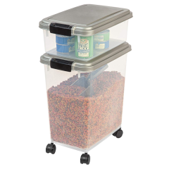 Custom Pet Food Storage Box Dog Cat Food Container Food Storage Box with Wheel