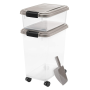 Custom Pet Food Storage Box Dog Cat Food Container Food Storage Box with Wheel