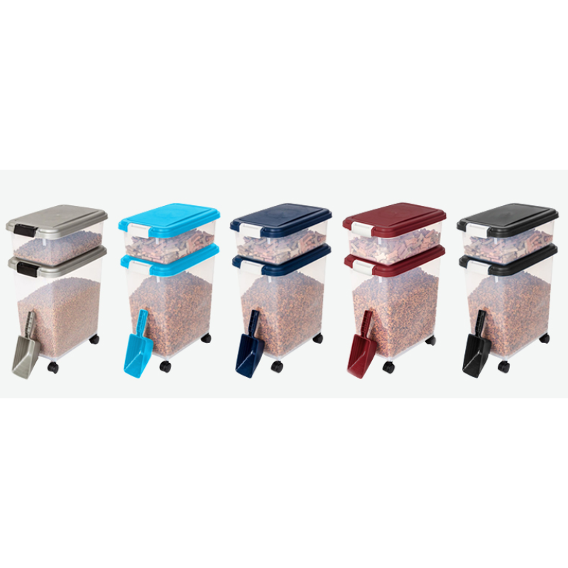 Custom Pet Food Storage Box Dog Cat Food Container Food Storage Box with Wheel