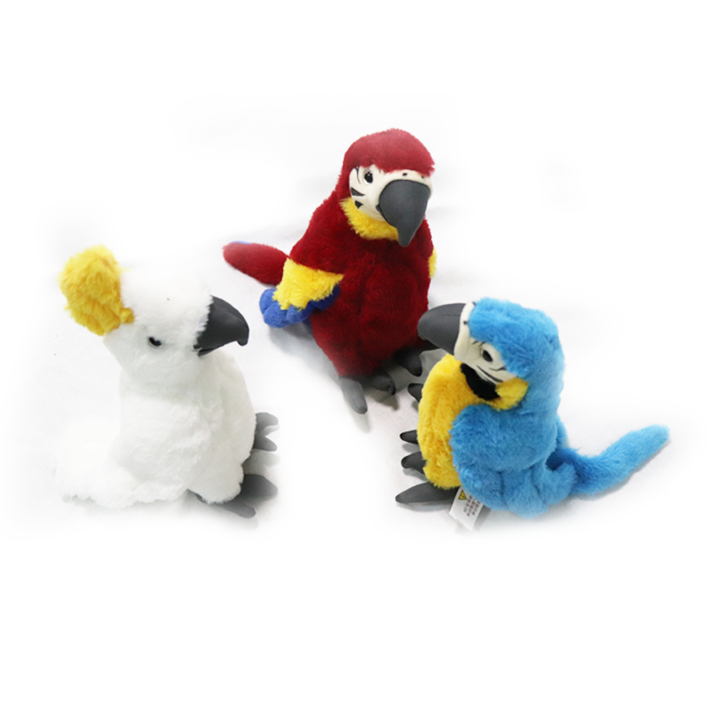 3 Pack Parrot Shape Dog Pet Toy Plush Soft Stuffed Dog Toy Stuffed