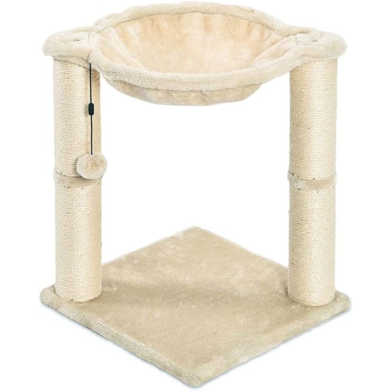 Cat Tower with Hammock and Scratching Posts for Indoor Cats