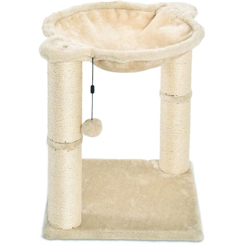 Cat Tower with Hammock and Scratching Posts for Indoor Cats