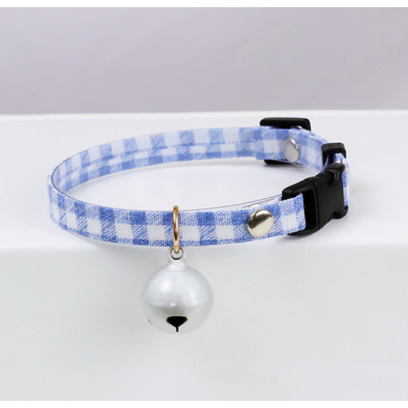 Custom wholesale safety breakaway buckle reflective nylon cat bell collar adjustable size