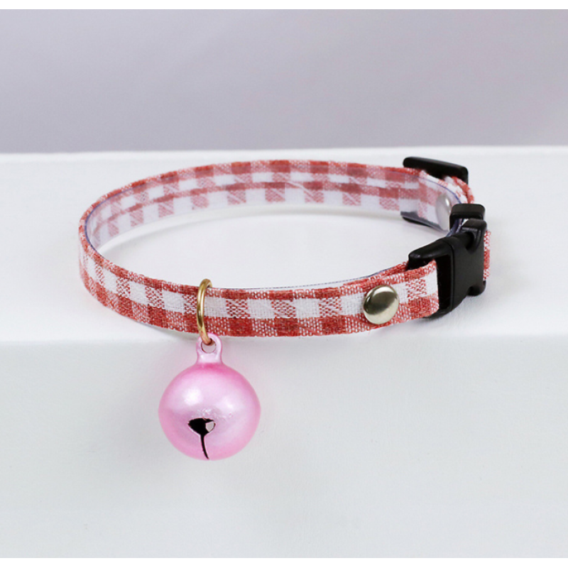 Custom wholesale safety breakaway buckle reflective nylon cat bell collar adjustable size