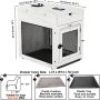 Dog Crate with Storage Drawer&Pad&Tray, Support Wired/Wireless Charging, Furniture Small Kennel Indoor