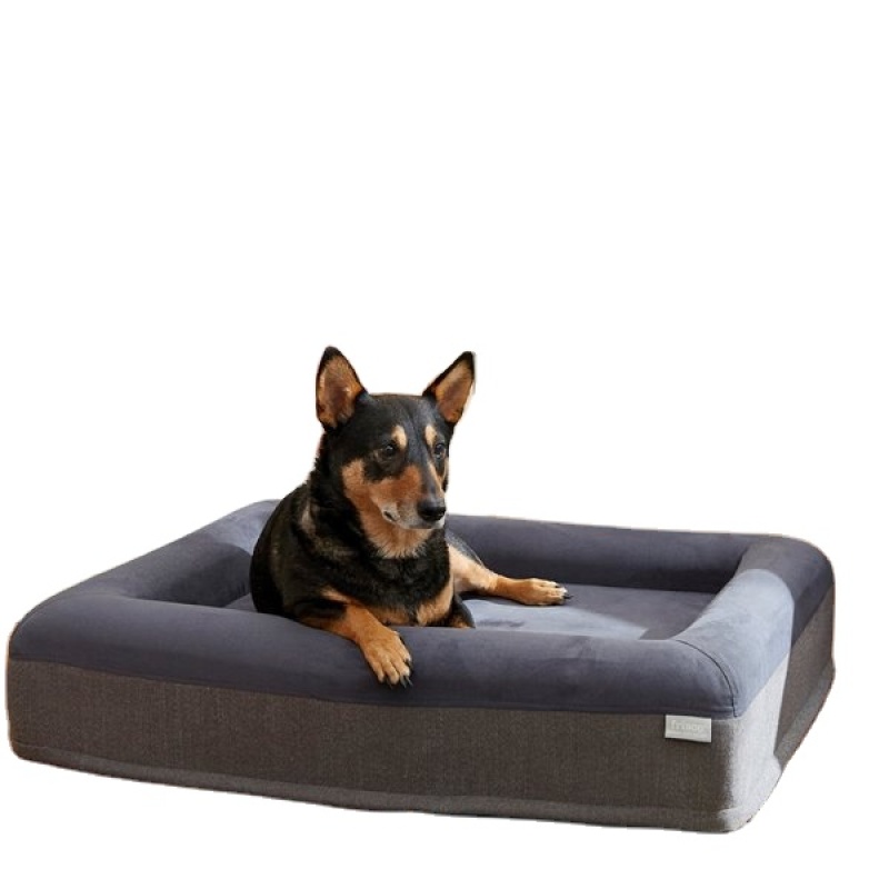 Pet Dog Cat Beds Bedding Orthopedic Rectangular Bolster Cat Dog Bed Removable Cover Rectangle Pet Bed