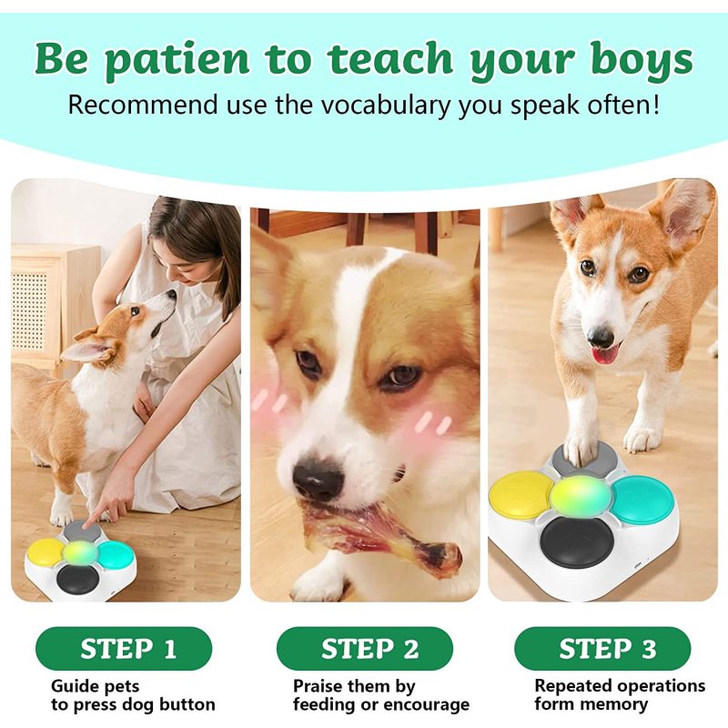 Dog Button for Communication Talking Buttons for Dog Training Voice Recordable Dog Calming Music Player