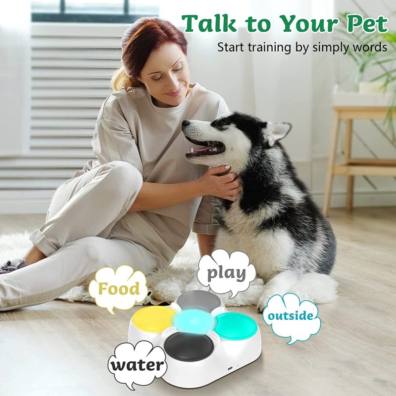 Dog Button for Communication Talking Buttons for Dog Training Voice Recordable Dog Calming Music Player