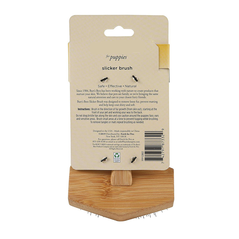 Recycled Materials Puppies Slicker Brush Dog Brush Made of Bamboo