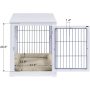 Wooden Wire Pet Kennels with Double Doors Dog House Furniture Style Dog Crate End Table with Cushion