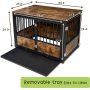 Adjustable Feet Dog Cage Furniture with Removable Tray