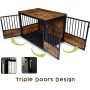 Adjustable Feet Dog Cage Furniture with Removable Tray