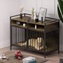 Wooden Large Dog Crate Furniture, Heavy Duty Dog Cages for Medium/ Small Dogs Indoor, Super Sturdy Large Dog Kennel