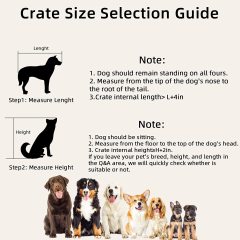Wooden Large Dog Crate Furniture, Heavy Duty Dog Cages for Medium/ Small Dogs Indoor, Super Sturdy Large Dog Kennel