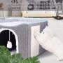 Removable Sisal Rope Cat Scratcher Cat Cave House Fold able Fluffy Ball Hanging for Kitty Play
