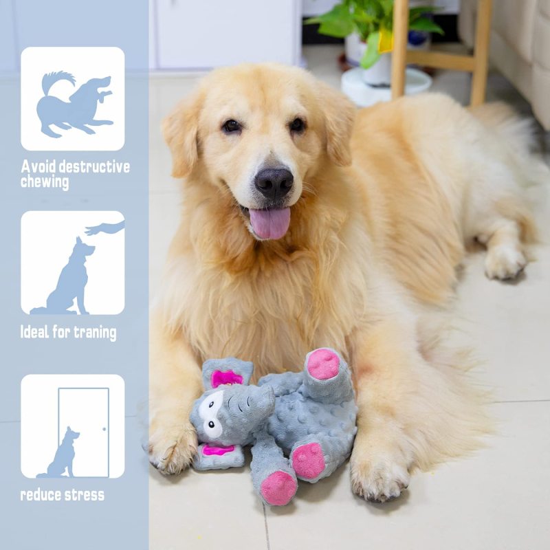 Dog Toys Squeaky Plush Dog Toy for Puppy Small Medium Dogs Soft Stuffed Puppy Toys for Teeth Cleaning and Boredom