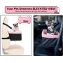 Puppy Car Seat Upgrade Deluxe Portable Pet Dog Booster Car Seat with Clip-On Safety Leash,Perfect for Small Pets