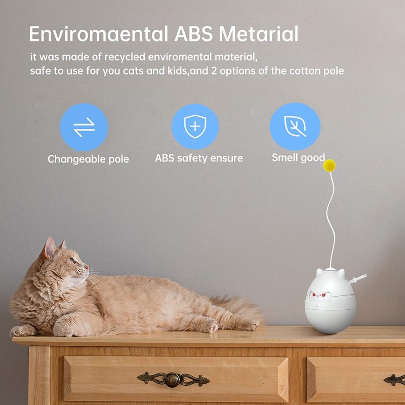 Automatic Indoor Interactive Cat Ball Toy Activated Rotating Ball Timing Motion Ball for Pet Cats