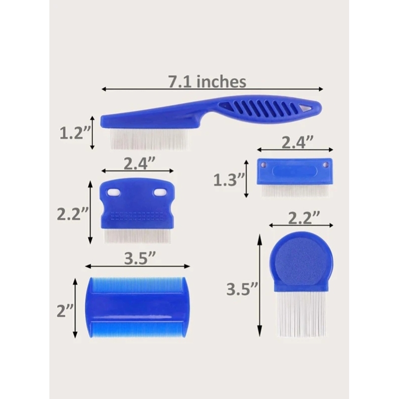Pet  flea Comb Sets Blue stainless Steel needle Teeth To Clean Up and move Pet Hair