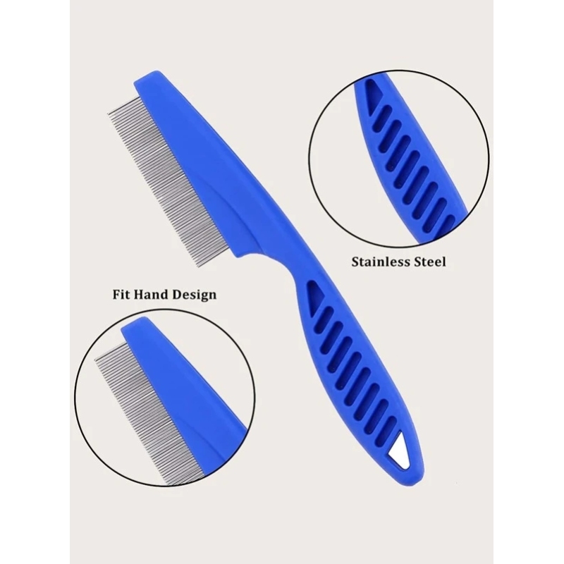 Pet  flea Comb Sets Blue stainless Steel needle Teeth To Clean Up and move Pet Hair