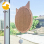 Nontoxic and Odorless Oval Shaped Cat Scratcher Bed Eco Friendly Corrugated Cardboard