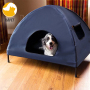 Elevated Dog Cot with Canopy, Durable 1680D Oxford Fabric Pet Bed for Indoor and Outdoor Use