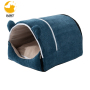 Self-Warming Foldable Cave House Nest Pet Sleeping Bed for Cats and Small Dogs