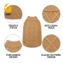 Dog Sweaters with Leash Hole for Small Turtleneck Dress Polka Dot Knit Pullover Doggie  Warm