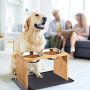 Feeding Station Bamboo Stainless Steel Raised Bowls Comes with a Nonslip Pad