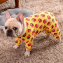 Dog Jumpsuit Pajamas Adorable Printing Warmer Soft Dog Suit Four Legs Pajamas Pet Clothing Jumpsuit Pet Cotton Dog Pajamas