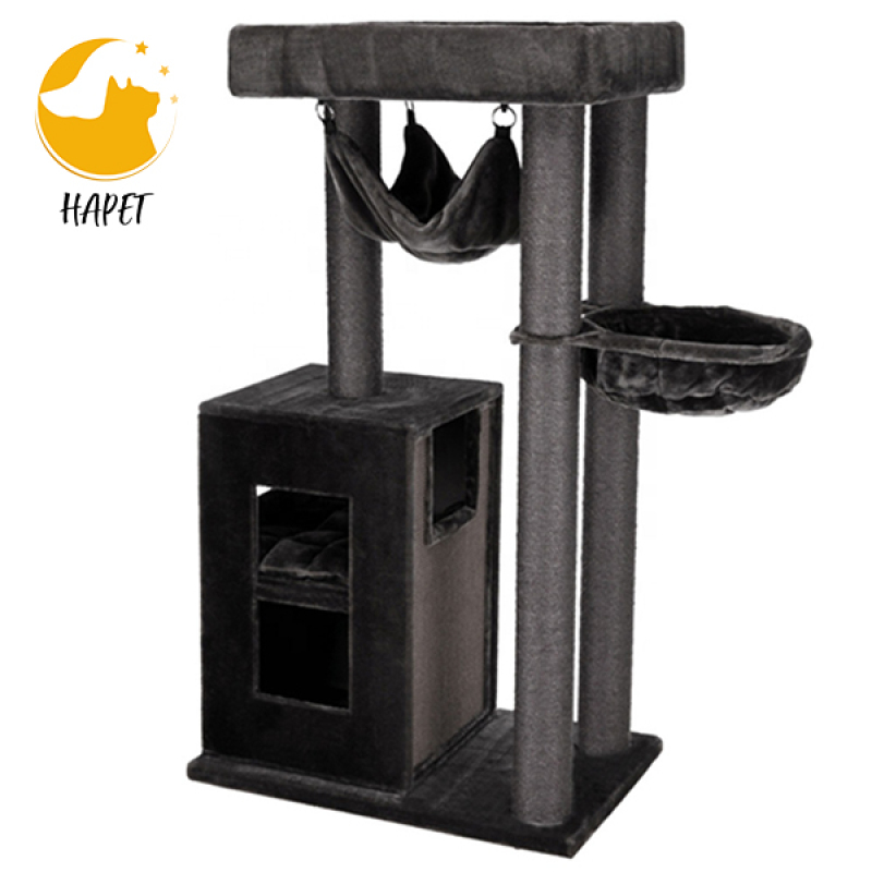 Wholesale OEM high quality Cat climbing Tree House cat sisal scratching post for playing