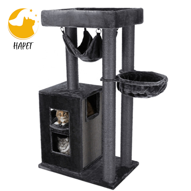 Wholesale OEM high quality Cat climbing Tree House cat sisal scratching post for playing