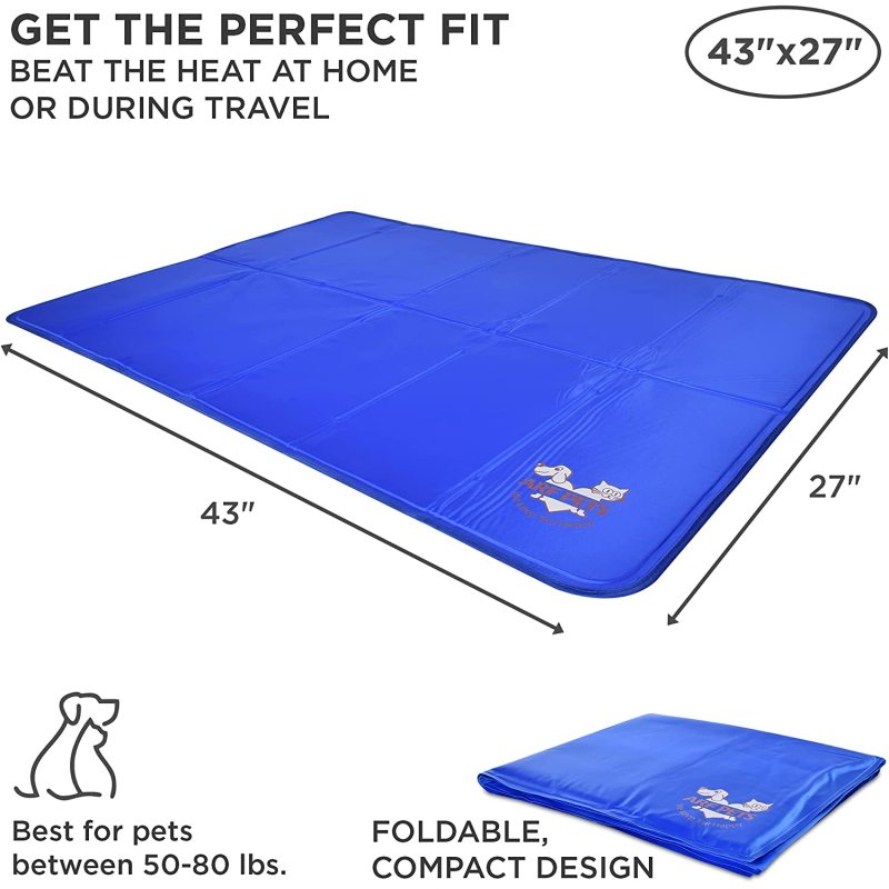 Dog Self Cooling Mat Pad for Kennel Electricity Needed For Dog Use Indoor