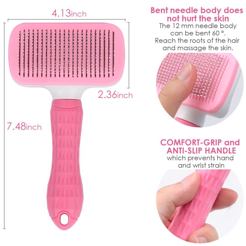 Self Cleaning Slicker Brush for Dogs and Cats Pet Grooming Tool Pet Supplies