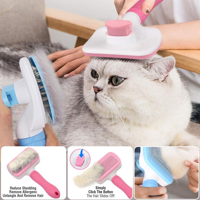 Self Cleaning Slicker Brush for Dogs and Cats Pet Grooming Tool Pet Supplies