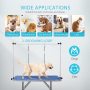 Collapsible Pet Grooming Table with Adjustable Height Arm, Noose and Mesh Tray for Large Dogs