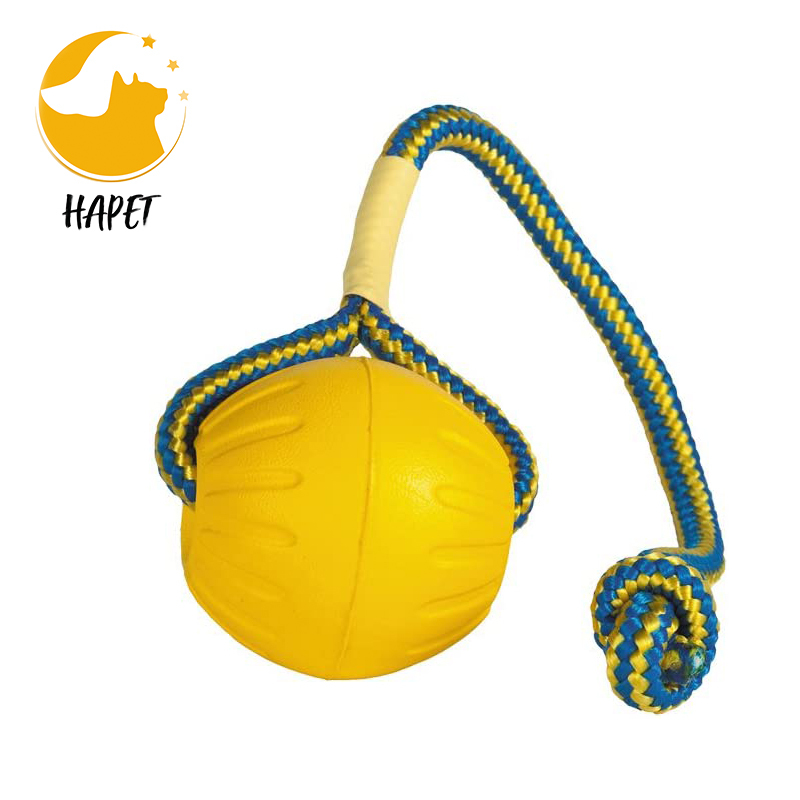 EVA Dog bite ball Training Pet toy floating on the water to throw through the rope dog bite ball