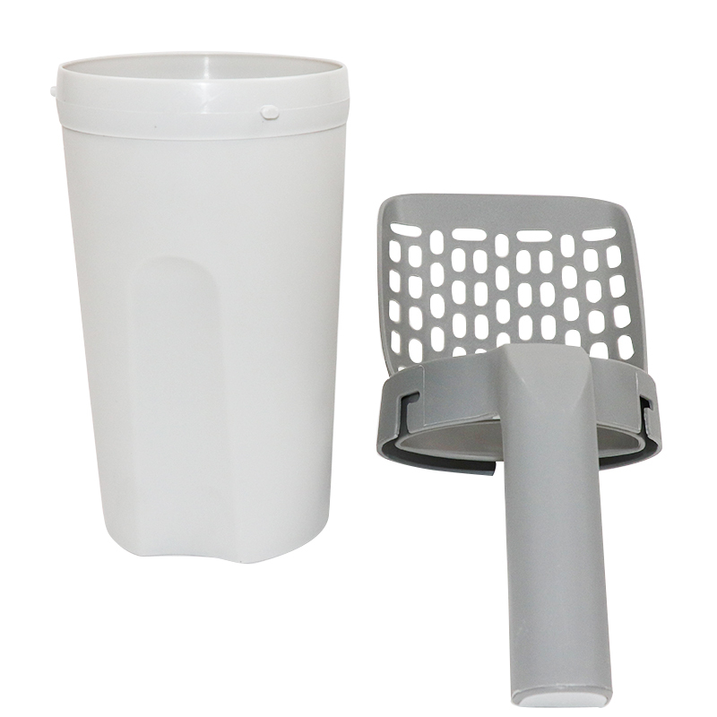 Factory Wholesale High Quality Plastic Cat Integrated Litter Shovel Cat Litter Scoop With Poop Bag Together