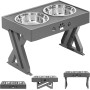 Adjustable Raised Elevated Dog Bowls Food Bowls Stand Non-Slip For Dog