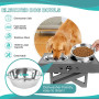 Adjustable Raised Elevated Dog Bowls Food Bowls Stand Non-Slip For Dog