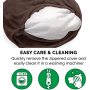 High Bolster Self Warming Beanbag Style Dog Cat Ball Bed Indoor Outdoor Calming luxurious Washable Pet Bed Mat for Dogs Cats