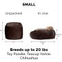 High Bolster Self Warming Beanbag Style Dog Cat Ball Bed Indoor Outdoor Calming luxurious Washable Pet Bed Mat for Dogs Cats